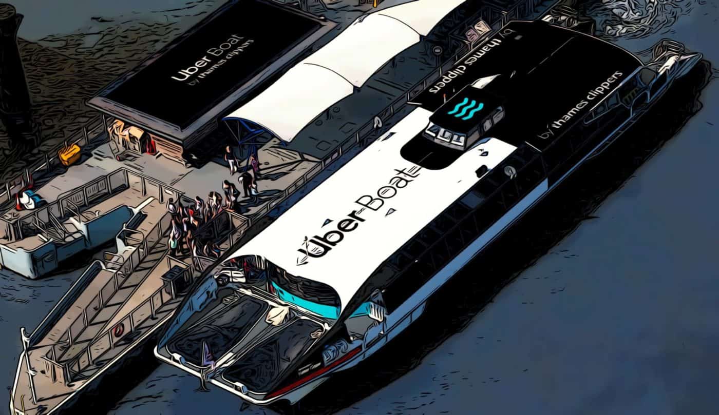 Uber Boat thames clippers branding