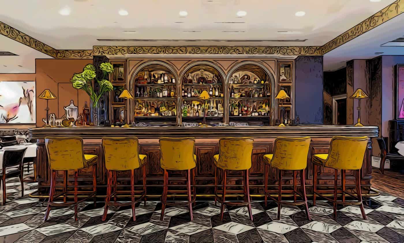 The arts club mayfair’s opulent bar