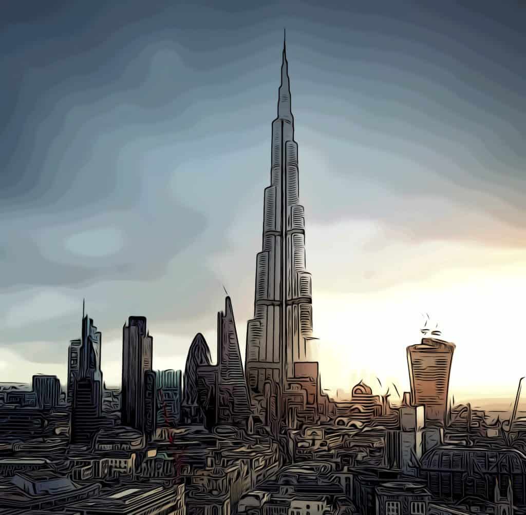 how tall is canary wharf — burj khalifa vs london