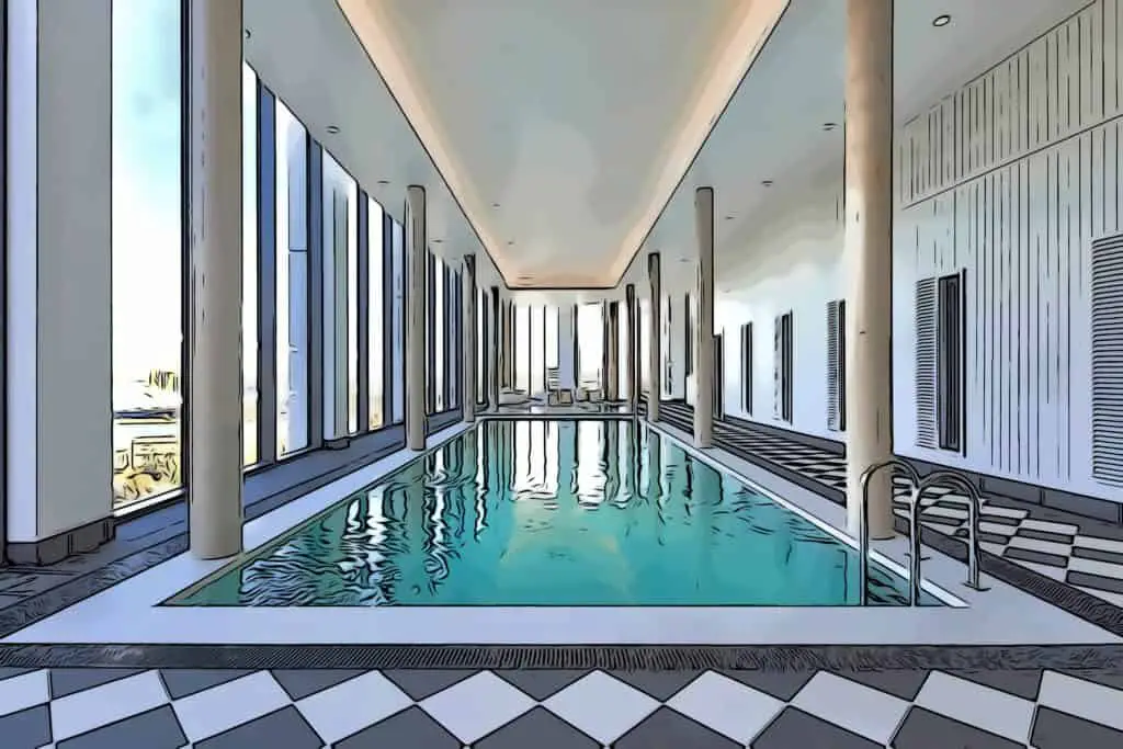 the collective canary wharf sky pool located on 20th floor