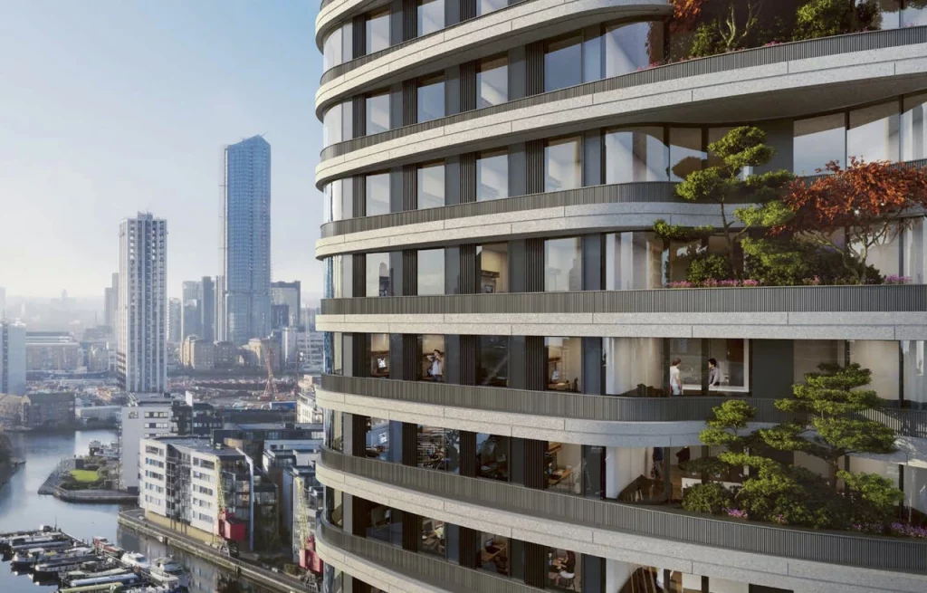 double height sky gardens for UCL students at trafalgar way