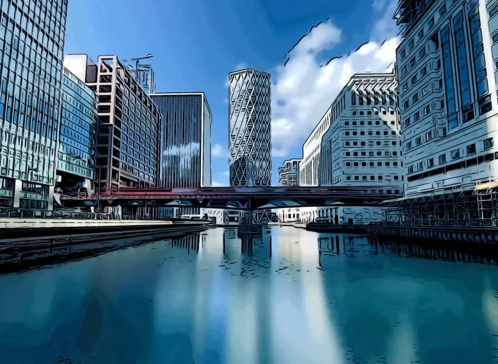 A look at Canary Wharf’s water construction
